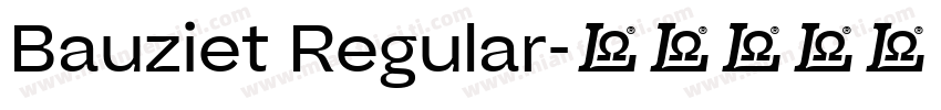 Bauziet Regular字体转换